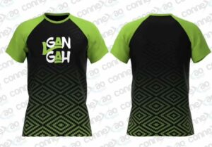 Camiseta preta mangas verdes gangah